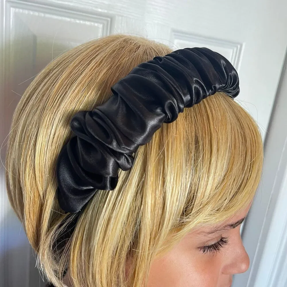 New Satin Black Headband hair accessories